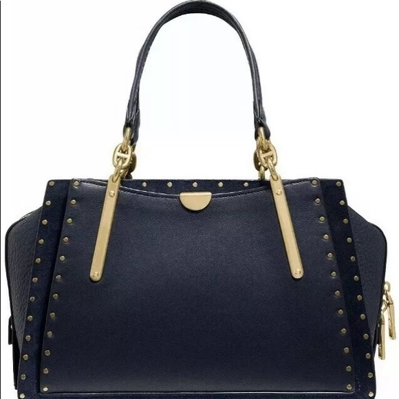 Coach Bags Coach Dreamer Border Rivets Mixed 3567 Leather Navygold